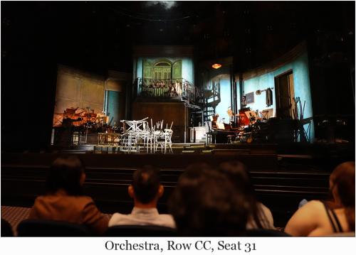 Orchestra, Row CC, Seat 31